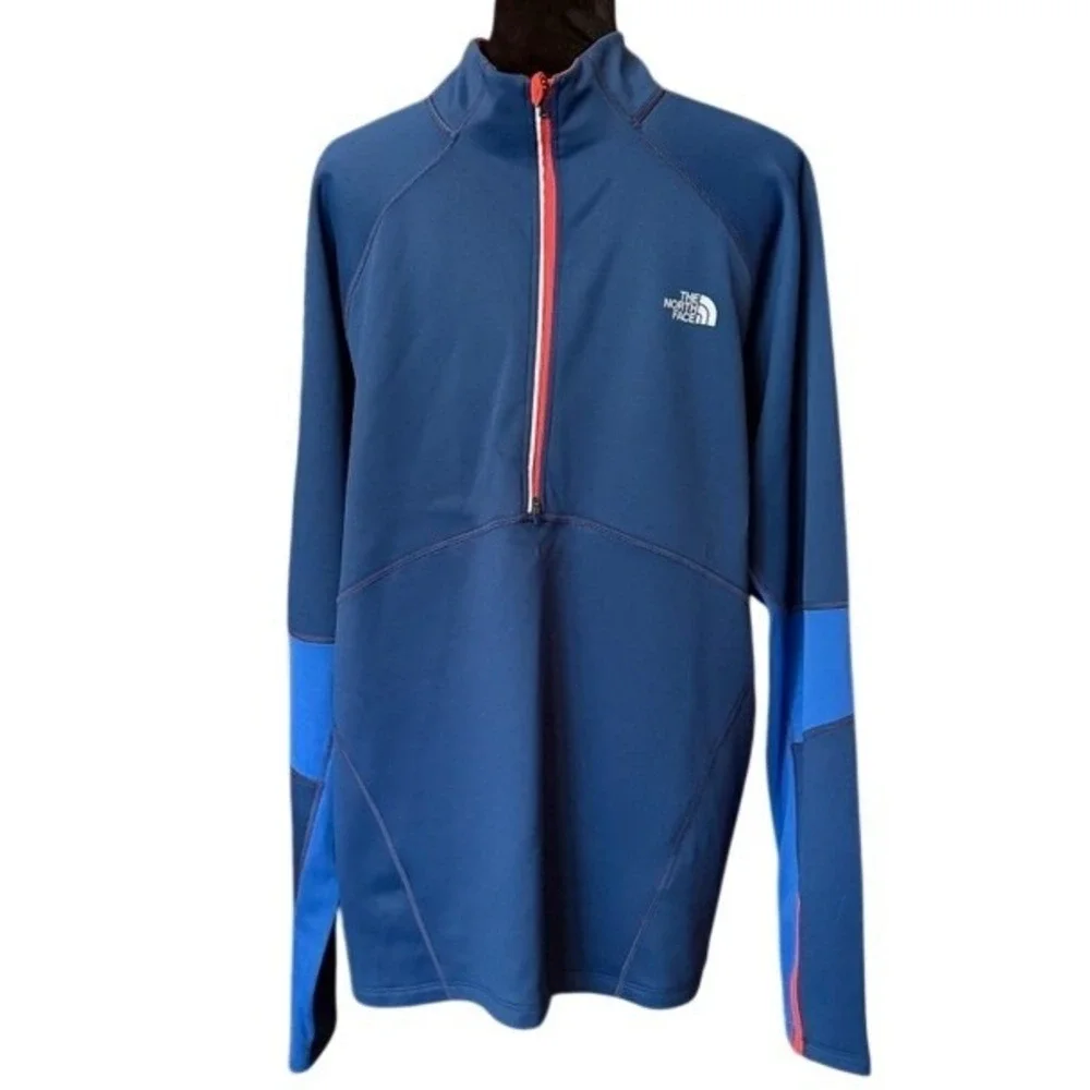The NORTH FACE Momentum Thermal 1/4 Zip‎ Pullover Mens XL Estate Blue